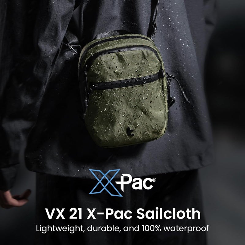 Tomtoc Aviator-T37 X-Pac Travel Crossbody RFID Blocking Bag, Holds 4-6 Passports with Anti-theft Lockable Zippers, Multiple Pockets for Cards & Documents – Organizer for Daily Use - Image 2